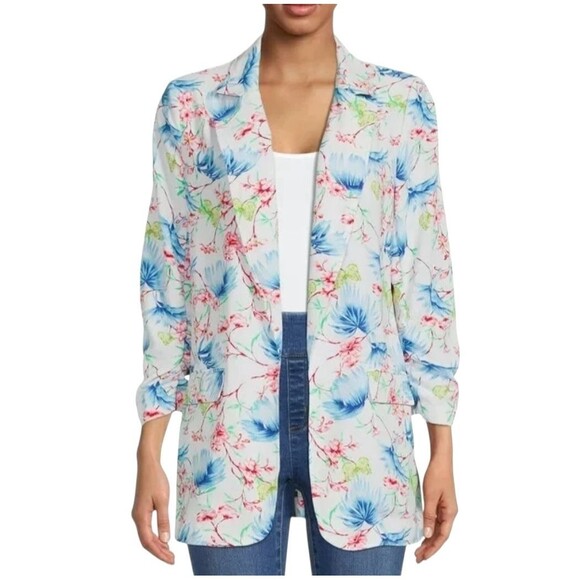 The Pioneer Woman Boyfriend Blazer Plus XXL/XXXL Multicolor Floral Garden New - Picture 8 of 10